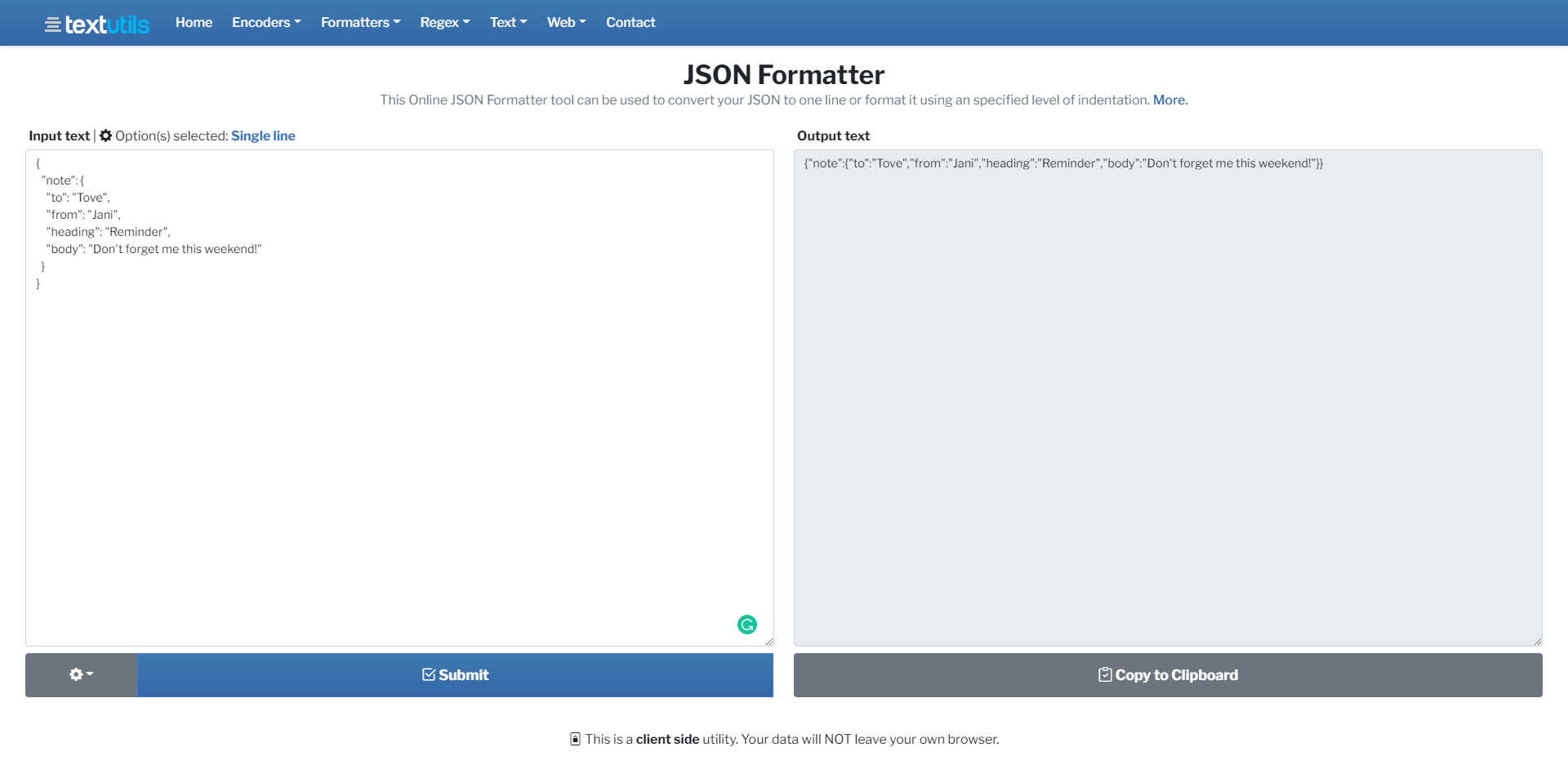 JSON Formatter